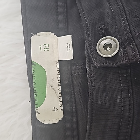 Anthropolgie black soft corduroy straight leg trouser dress pants - Picture 4 of 5